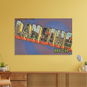 Lansing, Michigan - Große Buchstabenszenen 2 Leinwanddruck (Insitu (Wohnzimmer))