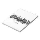 Lansing Michigan Skyline BW Notizblock (Rotiert)