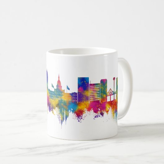 Lansing Michigan Skyline Kaffeetasse (VorderseiteRechts)