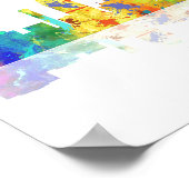 LANSING, MICHIGAN SKYLINE - Poster (Ecke)