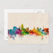 Lansing Michigan Skyline Postkarte (Vorne/Hinten)