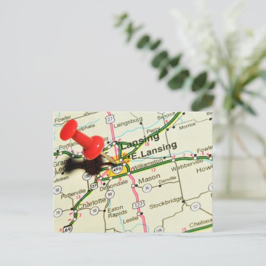 Lansing Postkarte (Stehend Vorderseite)