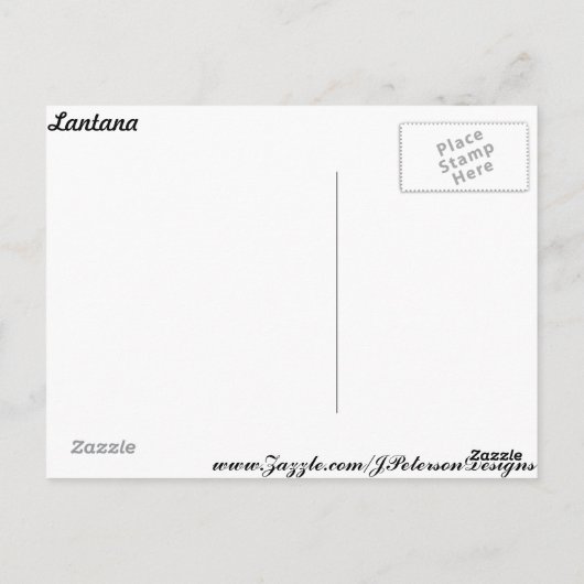Lantana # 2 postkarte (Rückseite)