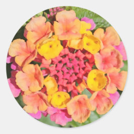 Lantana-Blume Runder Aufkleber