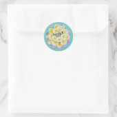 Lantana-Blume-Sticker Runder Aufkleber (Tasche)