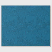 Lantana-Blumen-Design in Blaugrün Geschenkpapier (Flach)