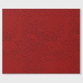 Lantana Floral rotes Design Geschenkpapier (Flach)