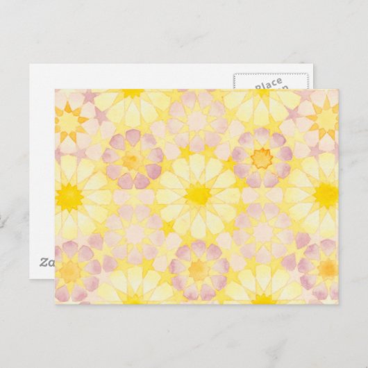 'Lantana' islamische Geometrie Postkarte (Vorne/Hinten)