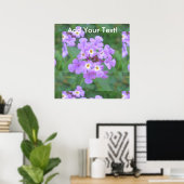 Lantana Pflanze Lila Floral Poster (Heimbüro)