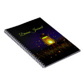 Lantern and fireflies Dream Journal Notizblock (Rechte Seite)