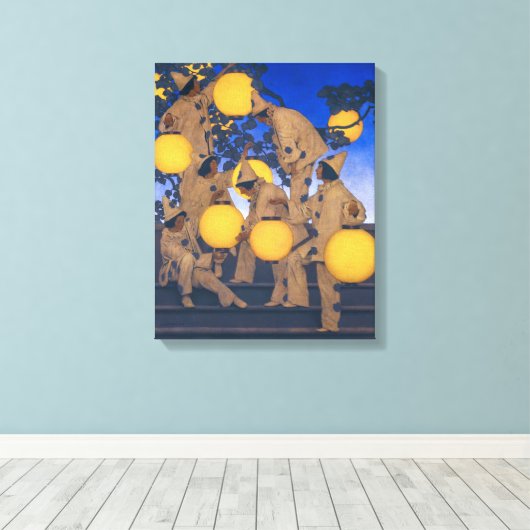 Lantern Bearers | Maxfield Parrish | Leinwanddruck (Insitu (Holzboden))
