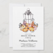 Lantern Brautparty Aquarellfarben Herbst Einladung (Vorderseite)