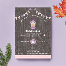 Lantern Camping Outdoor Wilderness Geburtstagspart Einladung