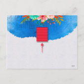 Lantern Chinesisches Wasserkaninchen Neujahr 2023 Feiertagspostkarte (Rückseite)