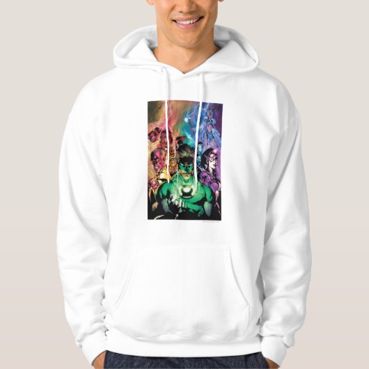 Lantern Corps Gruppe mit Farben Hoodie (Vorderseite)