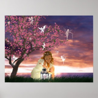 Lantern Fairies Poster Print