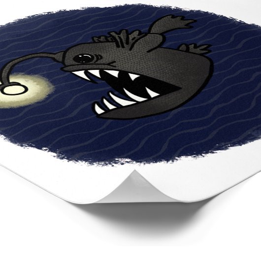 Lantern Fish Print Poster (Ecke)