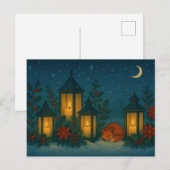 Lantern Fox Garden Postkarte (Vorne/Hinten)