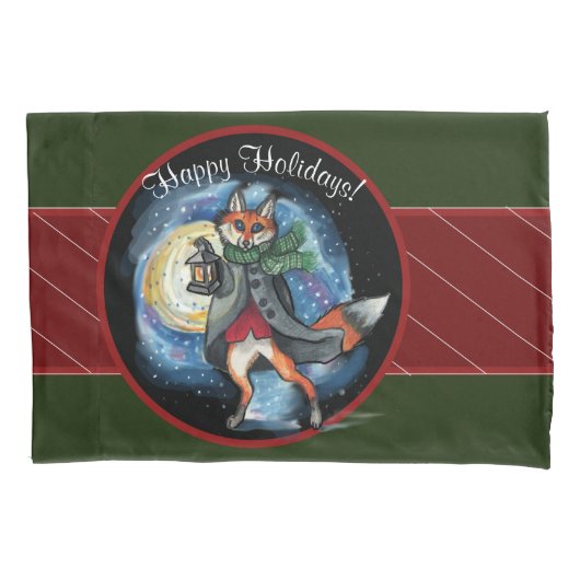 Lantern Fox Willkommen Kissenbezug (Vorderseite)