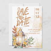 Lantern Gelbe Hochzeit im Herbst Save the Date (Vorderseite)