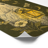 Lantern Ghost Halloween Boho Poster (Ecke)