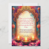 Lantern Glow Diwali Greeting Card Einladung (Rückseite)