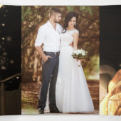 Lantern & Gold Rose Romantische rustikale Hochzeit Dreifach Gefaltete Einladung (Innenseite Mitte)