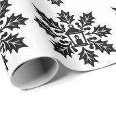 Lantern & Holly Snowflake Geschenkpapier (Rolleneckpunkt)