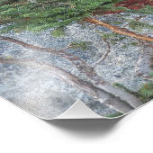 Lantern im japanischen Garten und Blätter im Herbs Fotodruck (Ecke)