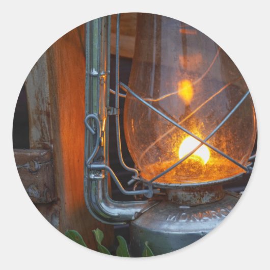 Lantern im Plains Camp, Krüger Nationalpark Runder Aufkleber (Vorderseite)