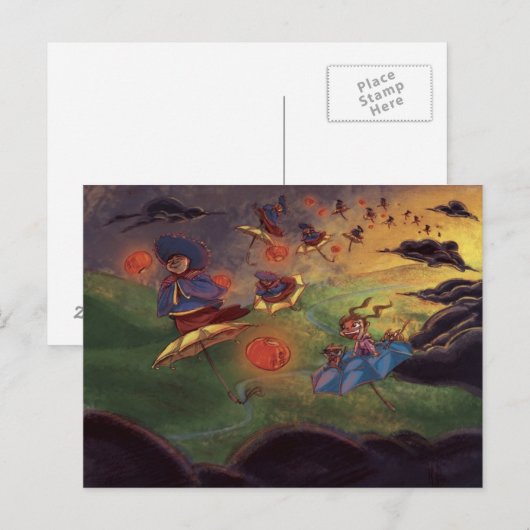 Lantern Ladys Postkarte (Vorne/Hinten)