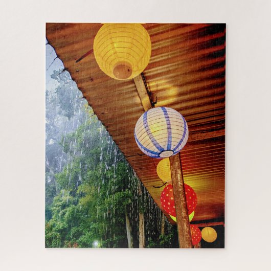 Lantern Light in the Rain – Quiet Guatemala Jigsaw Puzzle (Vertikal)