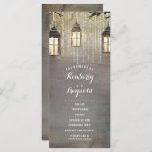 Lantern Lights Rustikale Hochzeitsprogramme Programm (Vorne/Hinten)