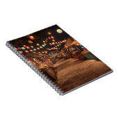 Lantern-Lit Night Market Street Scene Notizblock (Rechte Seite)