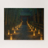 Lantern-Lit Stone Path through Bamboo Grove Puzzle (Horizontal)