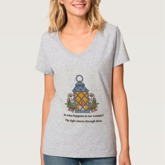 Lantern of Healing | Gentle Light & Spiritual Hope T-Shirt (Vorderseite)