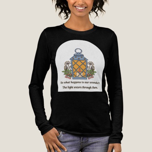 Lantern of Healing | Gentle Light & Spiritual Hope Tri-Blend Shirt (Vorderseite)