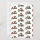 Lantern Pine Berries Weihnachtsfest Party Einladung (Rückseite)