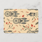 Lantern Sage Green Boho Design Wedding Begleitkarte (Rückseite)