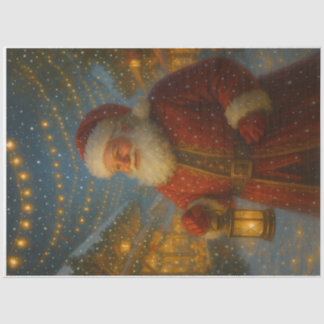 Lantern Santa Christmas Decoupage Seidenpapier