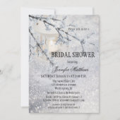 Lantern Snow Winter Bridal Dusche Einladung (Vorderseite)