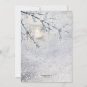 Lantern Snow Winter Bridal Dusche Einladung (Rückseite)