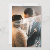 Lantern Snow Winter Elope Hochzeitsempfang nur Einladung (Rückseite)