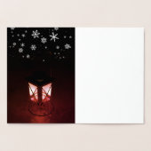 Lantern Snowflakes Klassisches Weihnachtsfest Folienkarte (Innenseite)