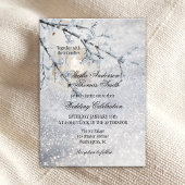 Lantern Sparkling Snow Winter Hochzeit Einladung