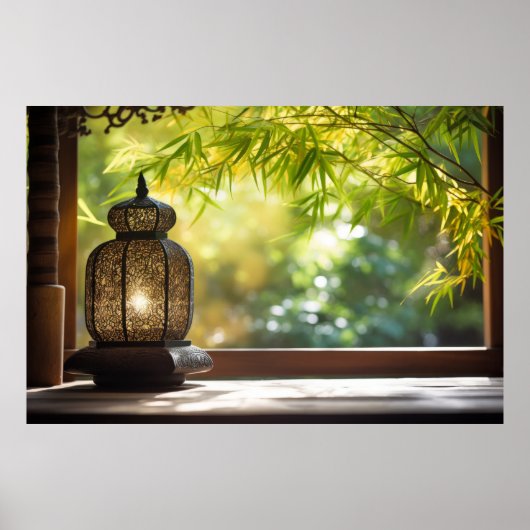 Lantern Tranquil Friedlich Nature Serene Poster (Vorne)