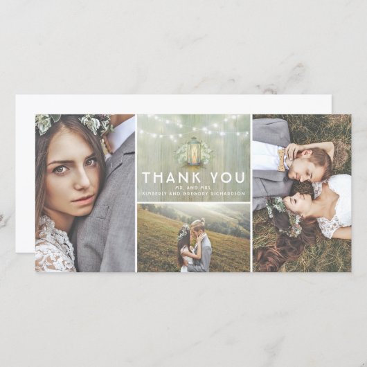 Lantern und Gipskraut Wedding Danke (Vorne/Hinten)