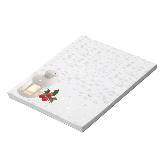 Lantern und Holly Notizblock (Rotiert)