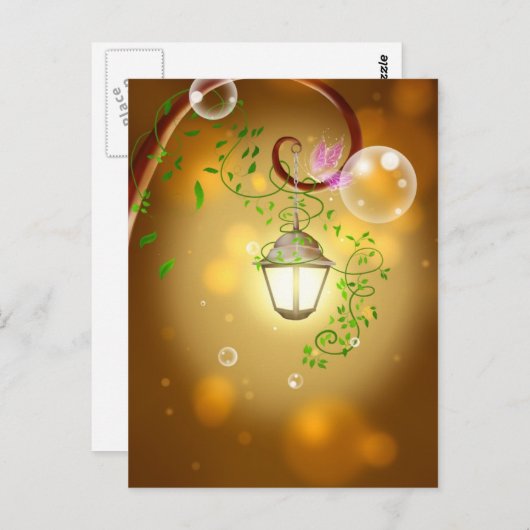 Lantern und Reben Postkarte (Vorne/Hinten)