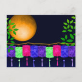 Lantern und Vollmond Postkarte (Vorderseite)